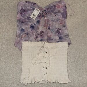 A pair of random summer tops both medium